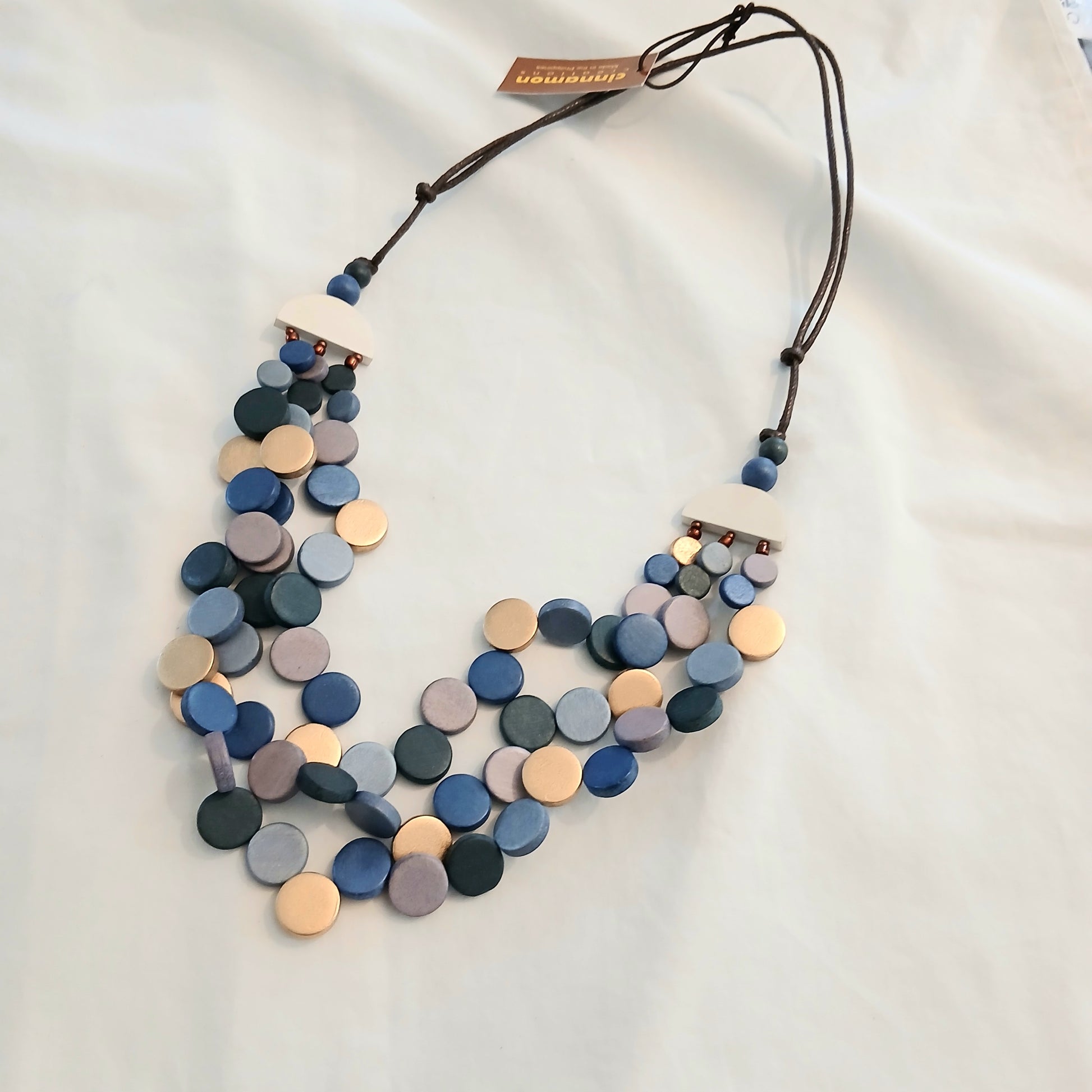 PRE-ORDER Layered Small Round Wooden Beaded Necklace N7-1993ACN