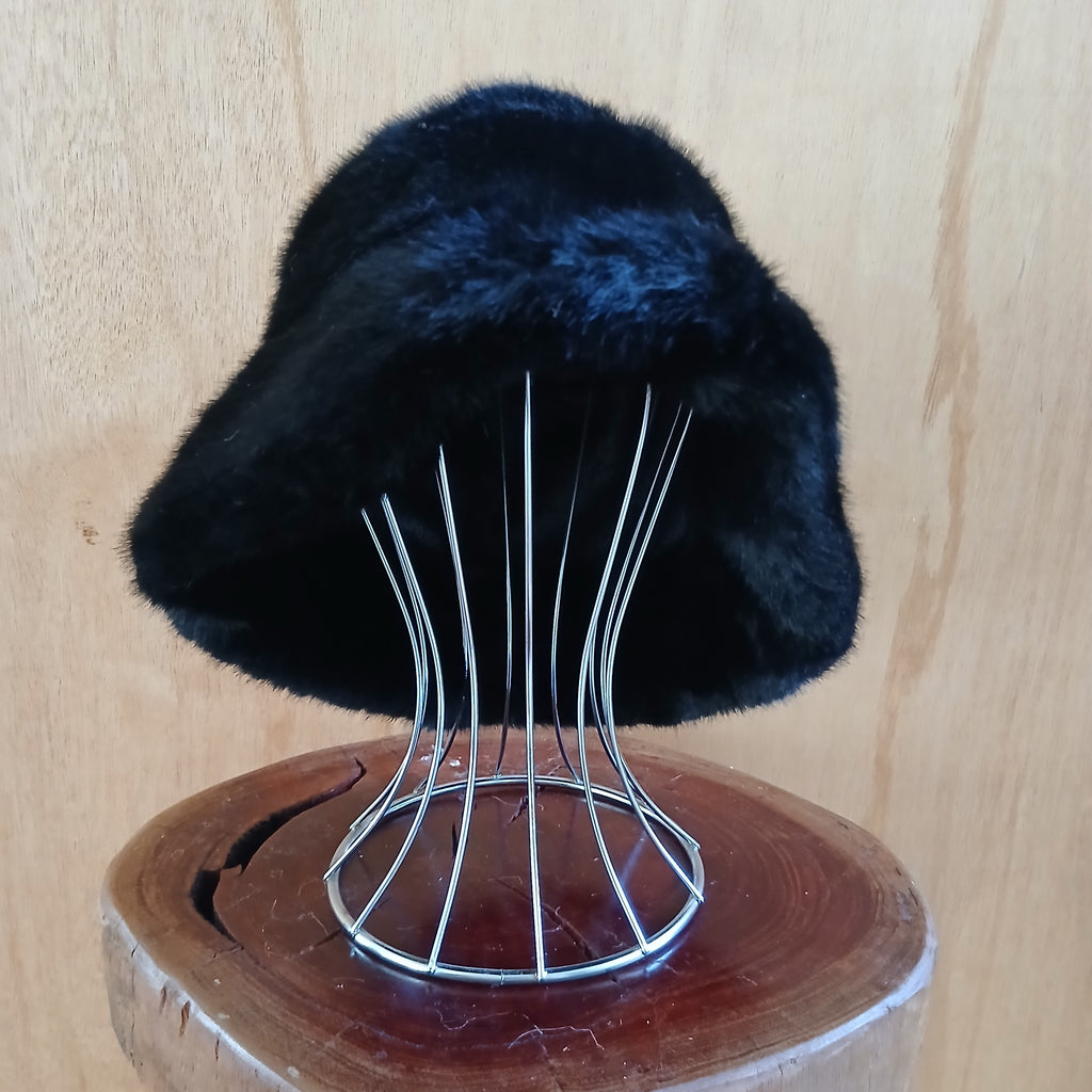 Pre-Order Faux Fur Classic Bucket Hat Plain 7531