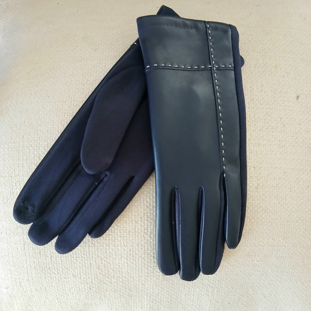 Pre-Order Faux Leather and Suede Glove GL031
