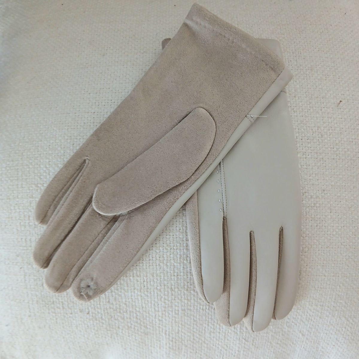 Faux Leather and Suede Glove GL031