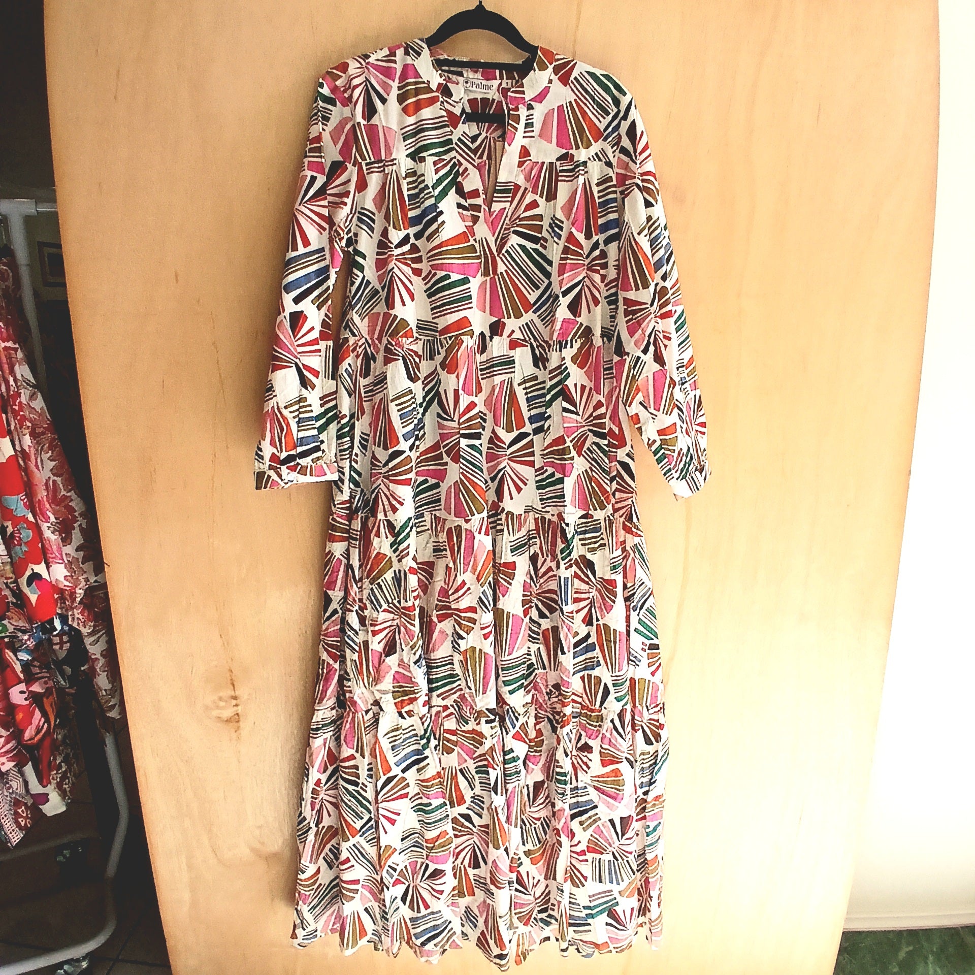 PRE-ORDER Pleated Cotton Printed Dress 67148
