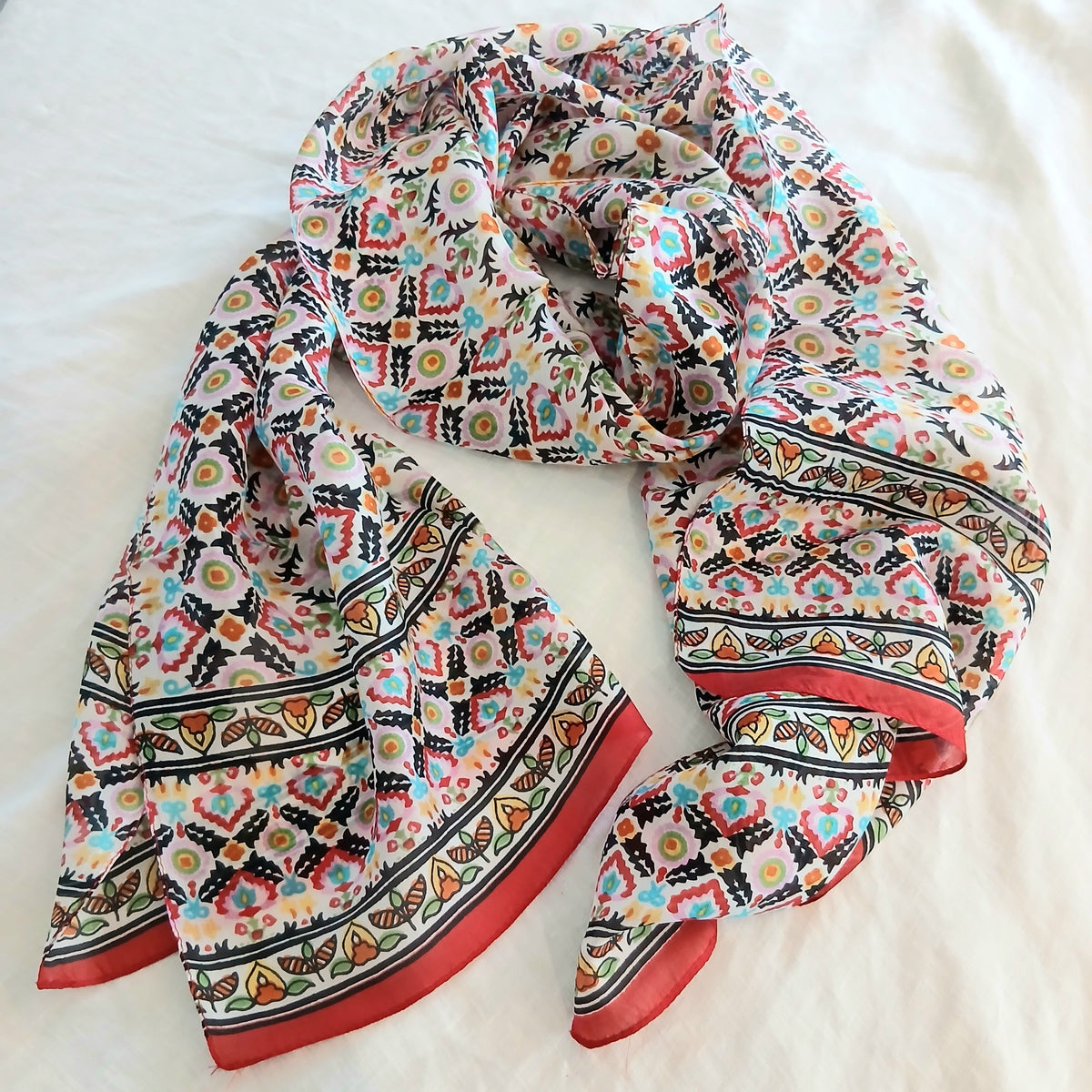 Silk Scarf - TS-1095/L RED