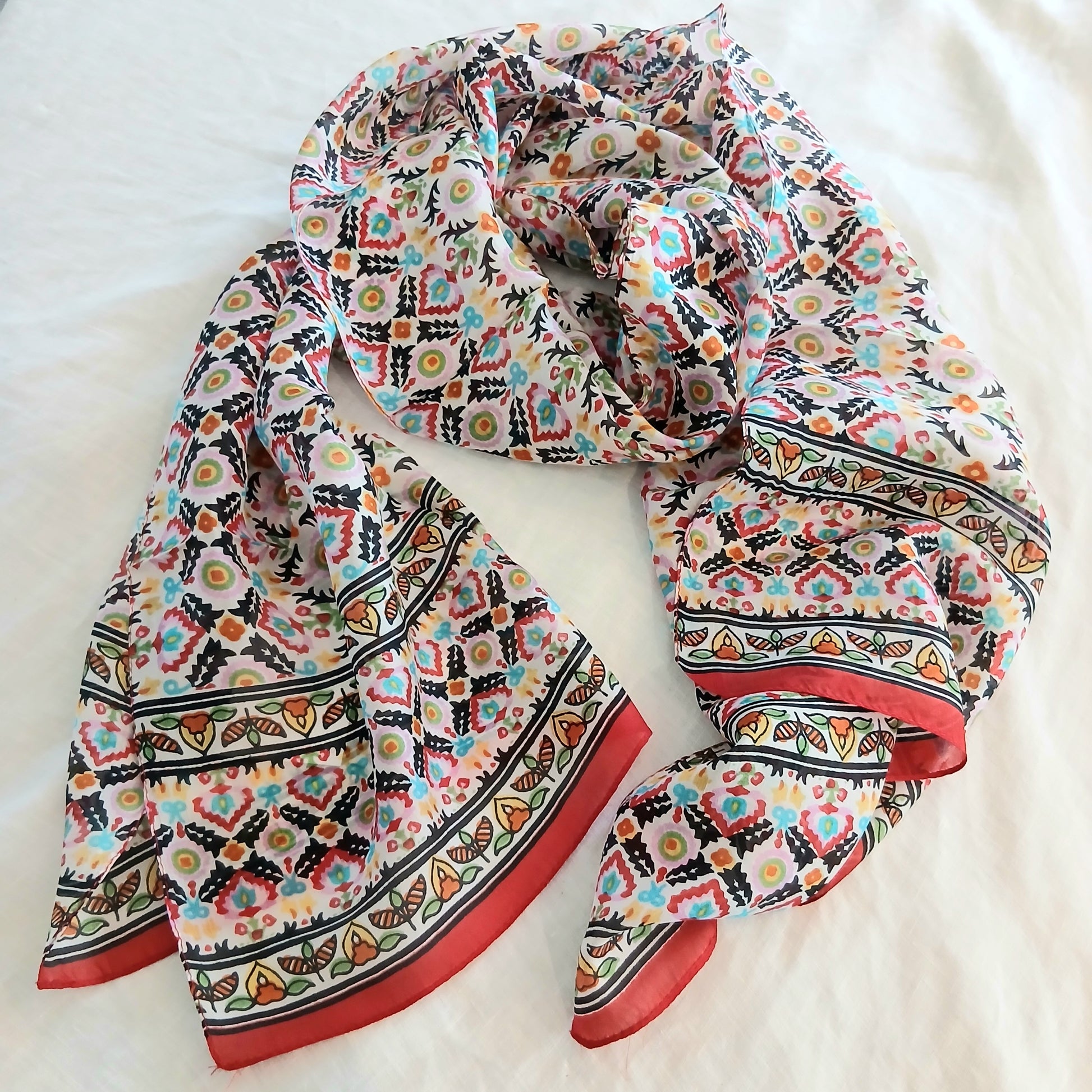 Silk Scarf - TS-1095/L RED