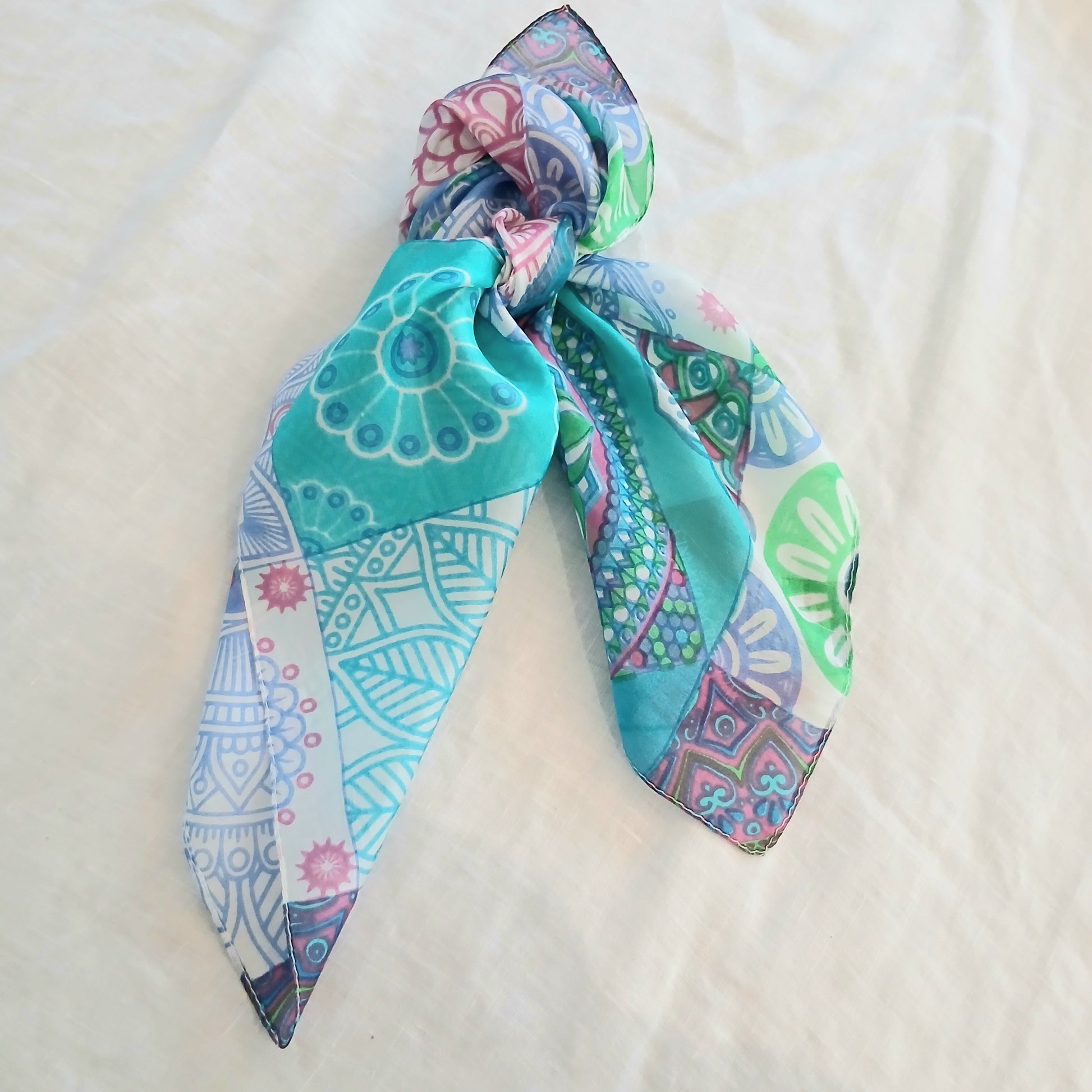 Patchwork Pattern Style Pure Silk Scarf PS 1170/S Necktie