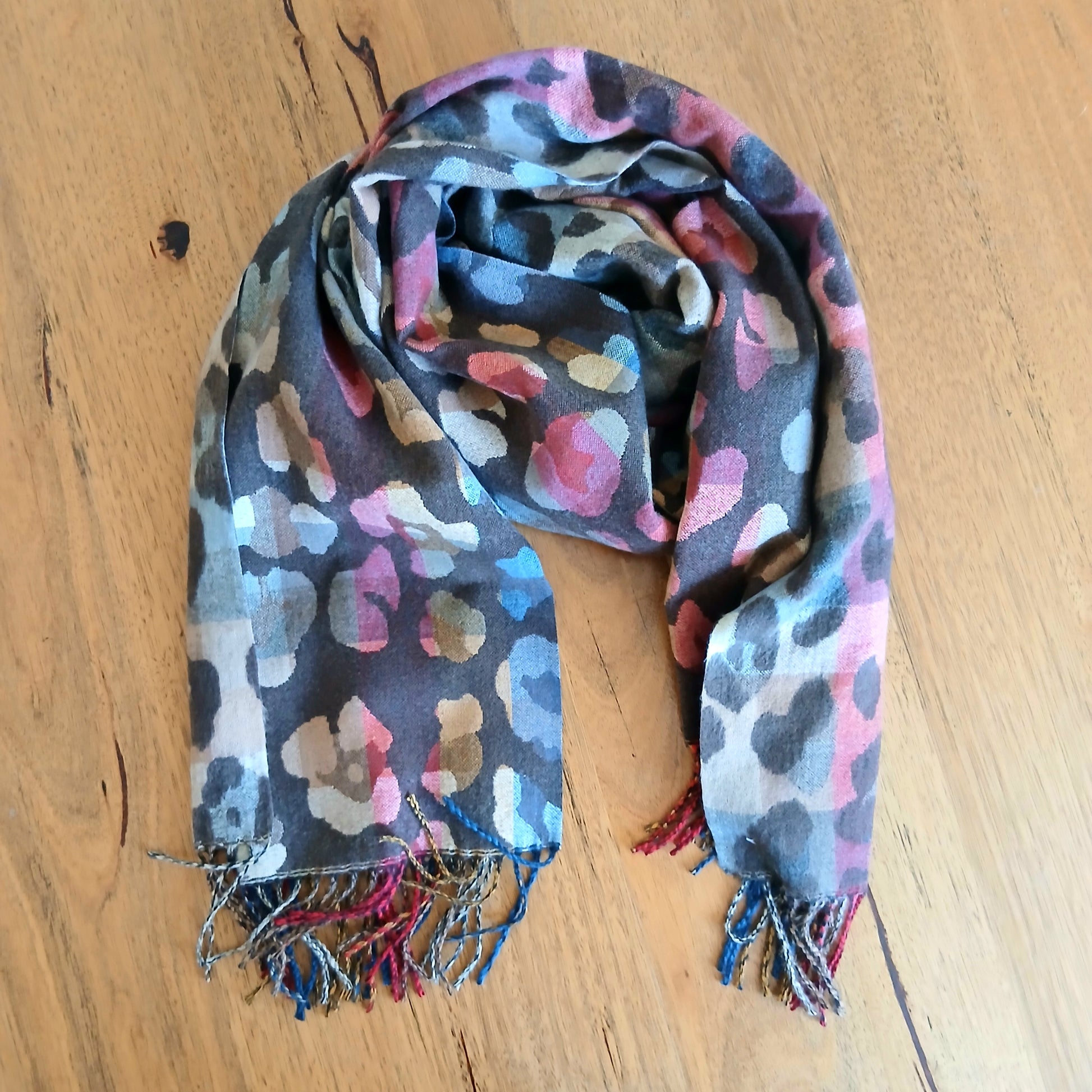 PRE-ORDER Cute Colourful Artistic Floral Winter Scarf PJS0030