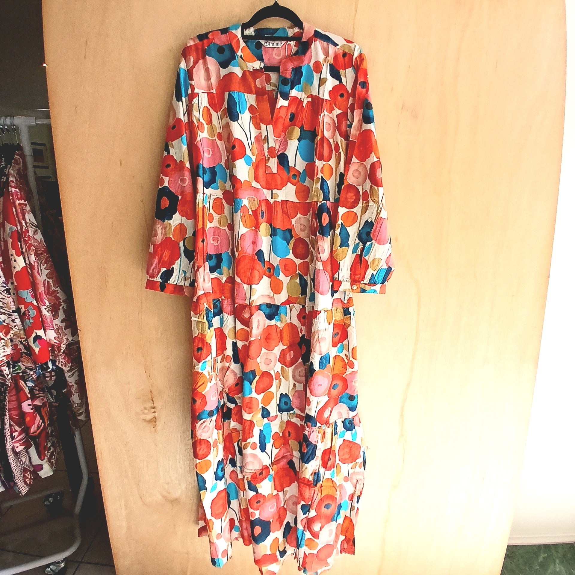 PRE-ORDER Pleated Cotton Printed Dress 67148