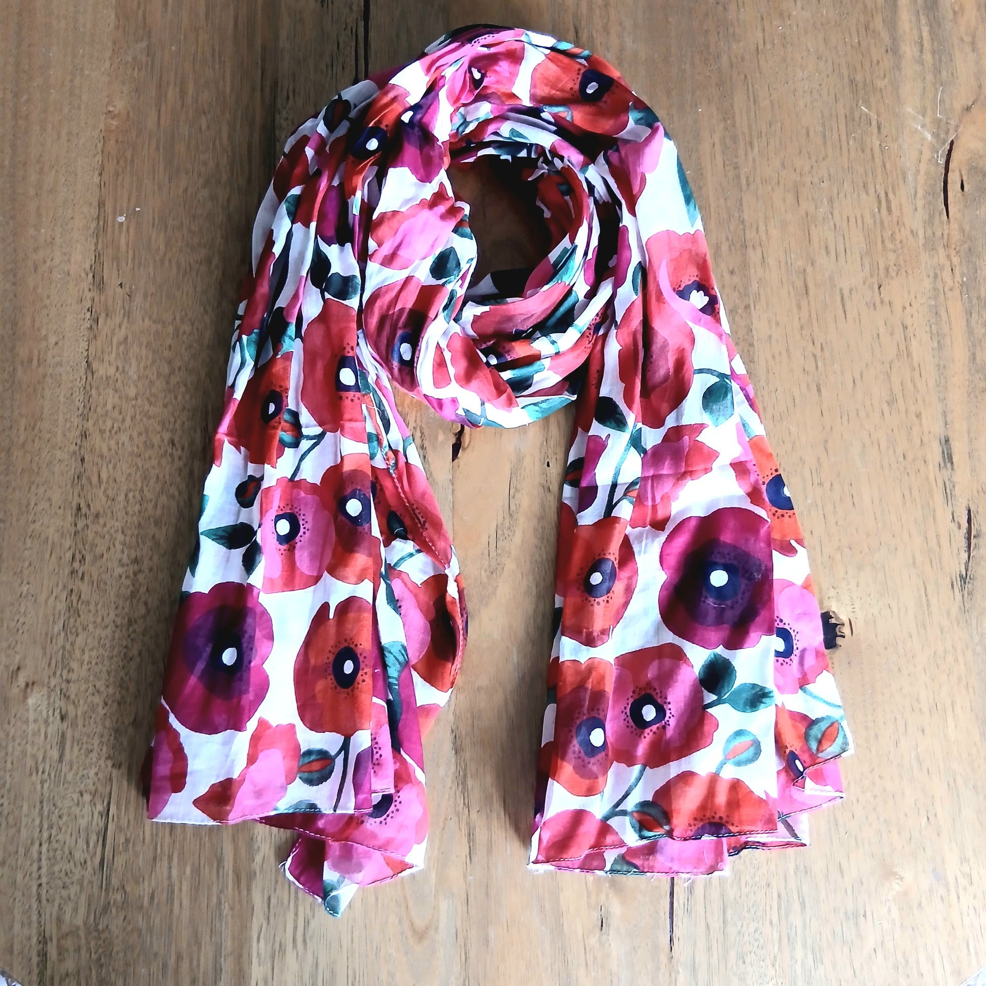 PRE-ORDER Cotton Poppy Scarf 67138