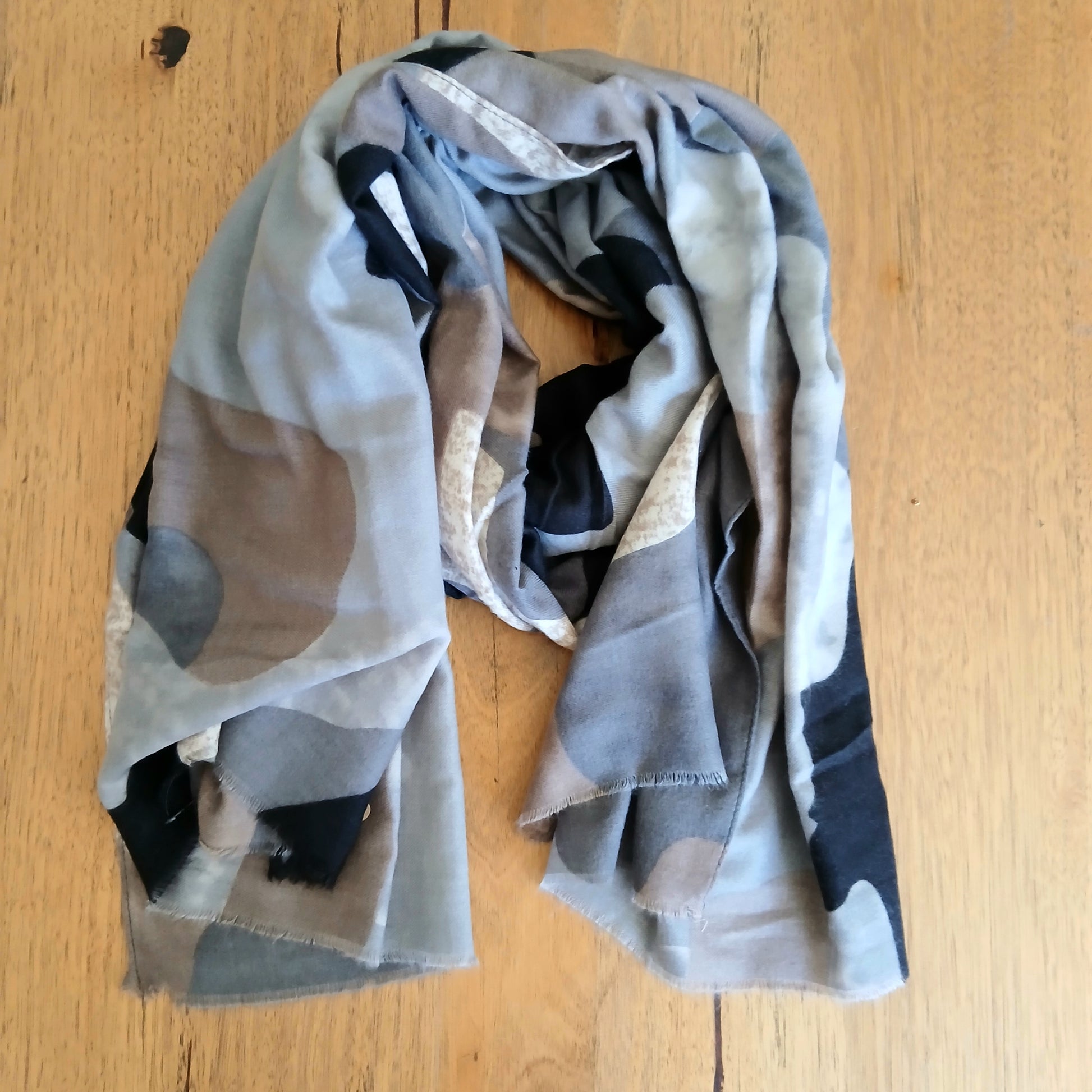 Pre-Order Thick Scarf Grey Brown Winter BW25556