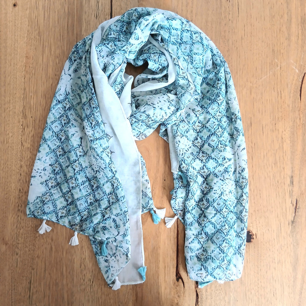 Summer Viscose Scarf - Aqua 332268