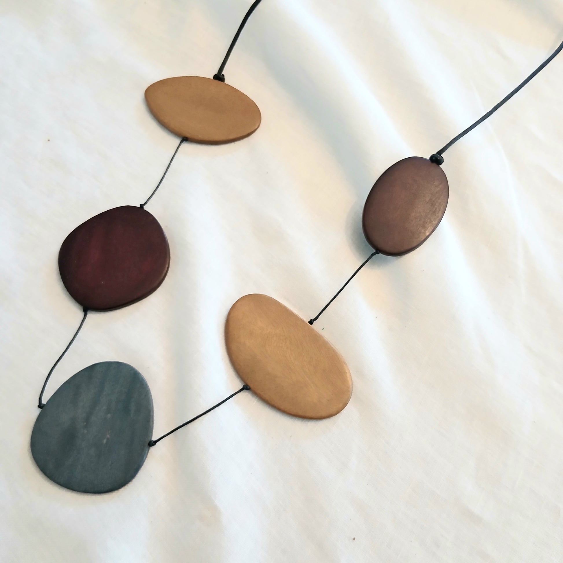 5 Wooden Beads Necklace Multi-Colour n6-2314