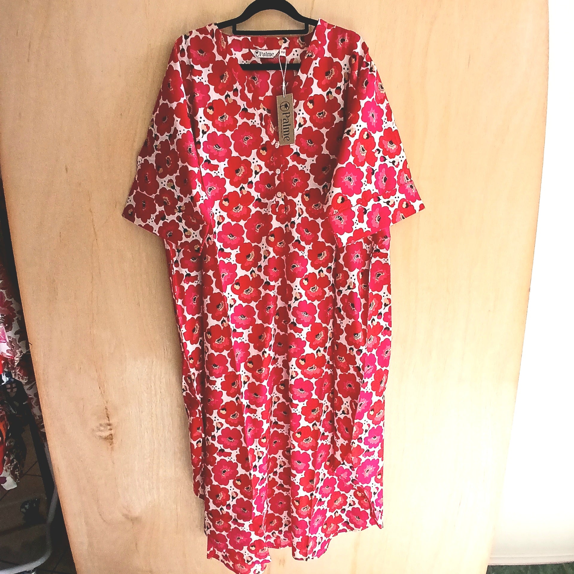 PRE-ORDER Large 3 Buttons Cotton Dress 67152