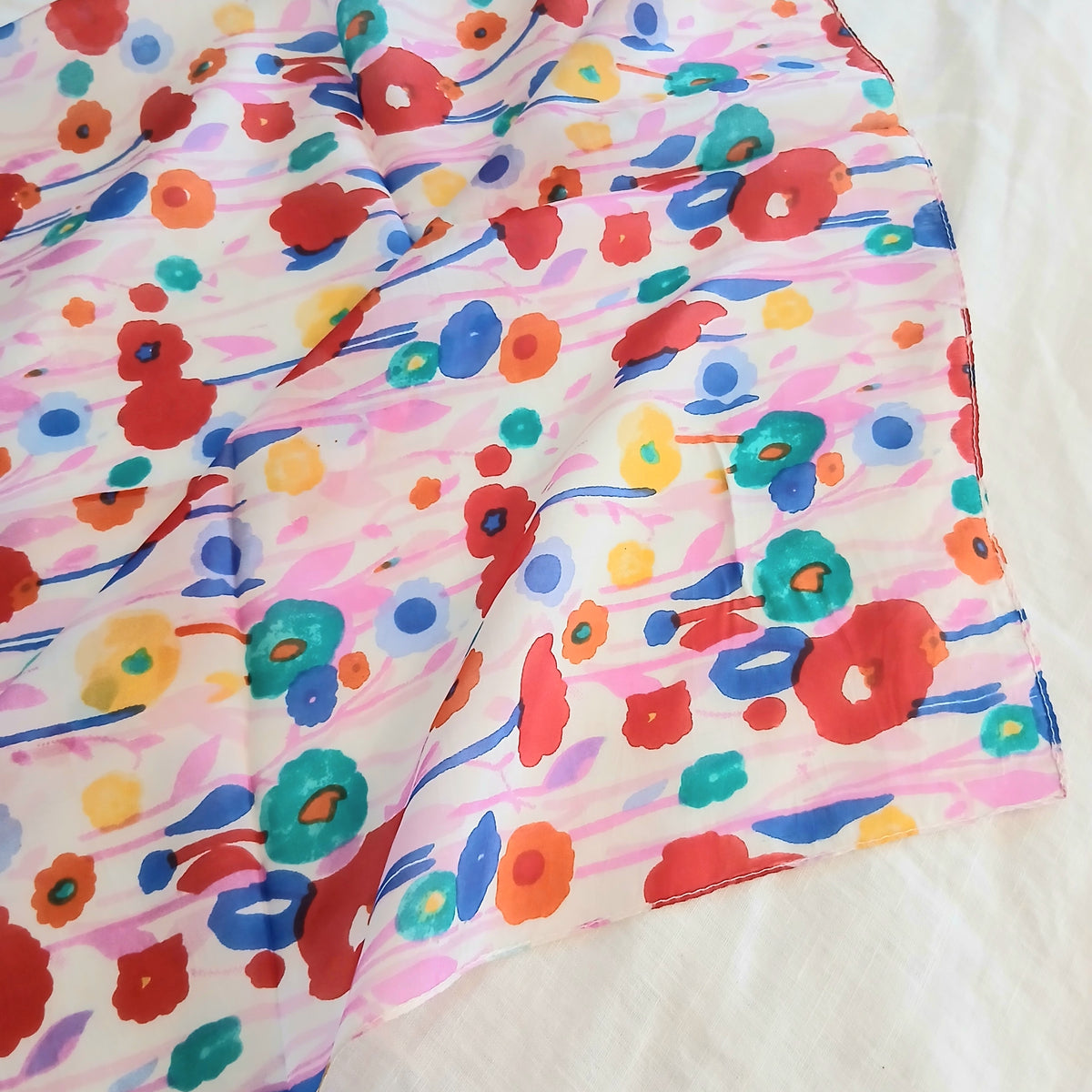 Pure Silk Scarf Flower Field PS 1169/S COL 1