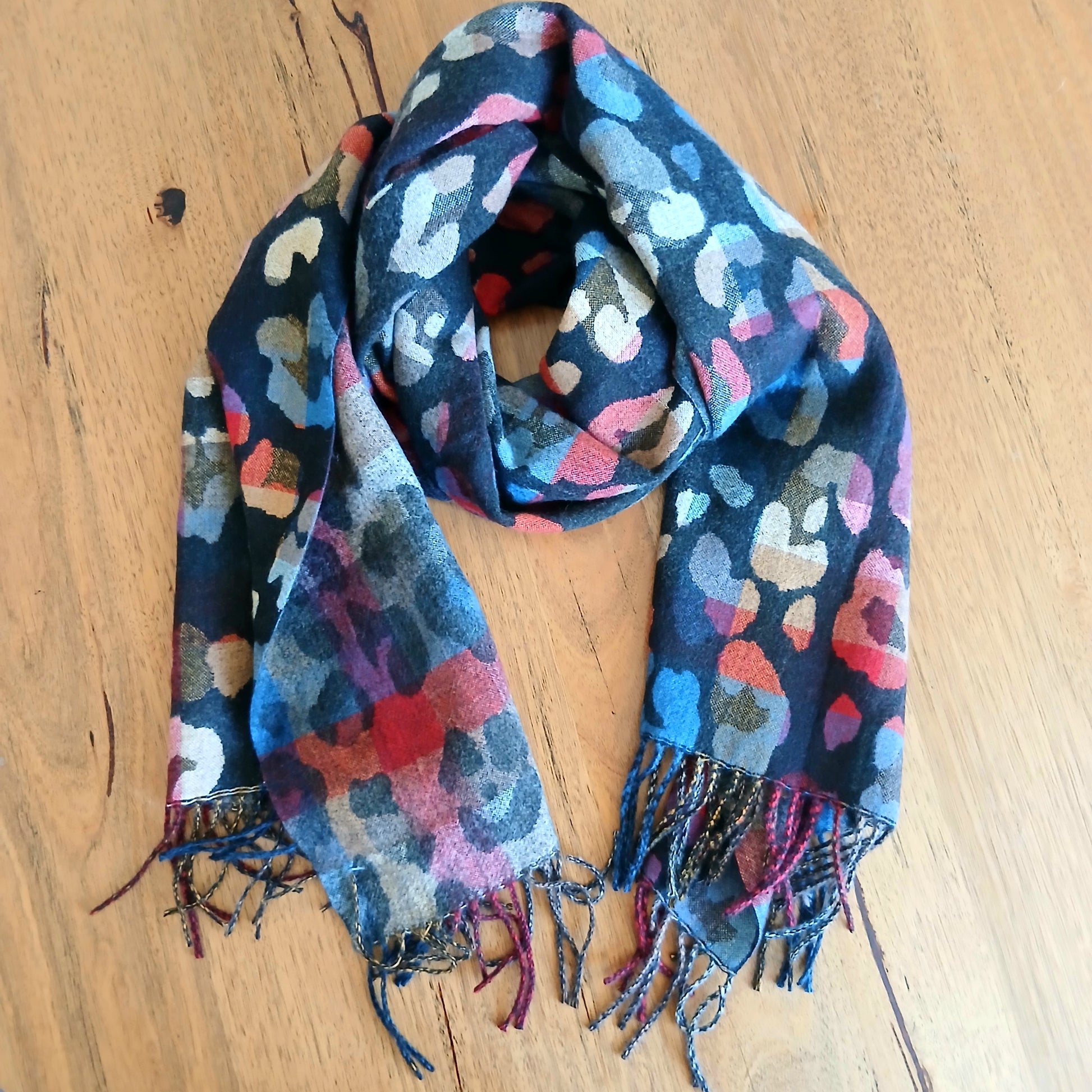 PRE-ORDER Cute Colourful Artistic Floral Winter Scarf PJS0030