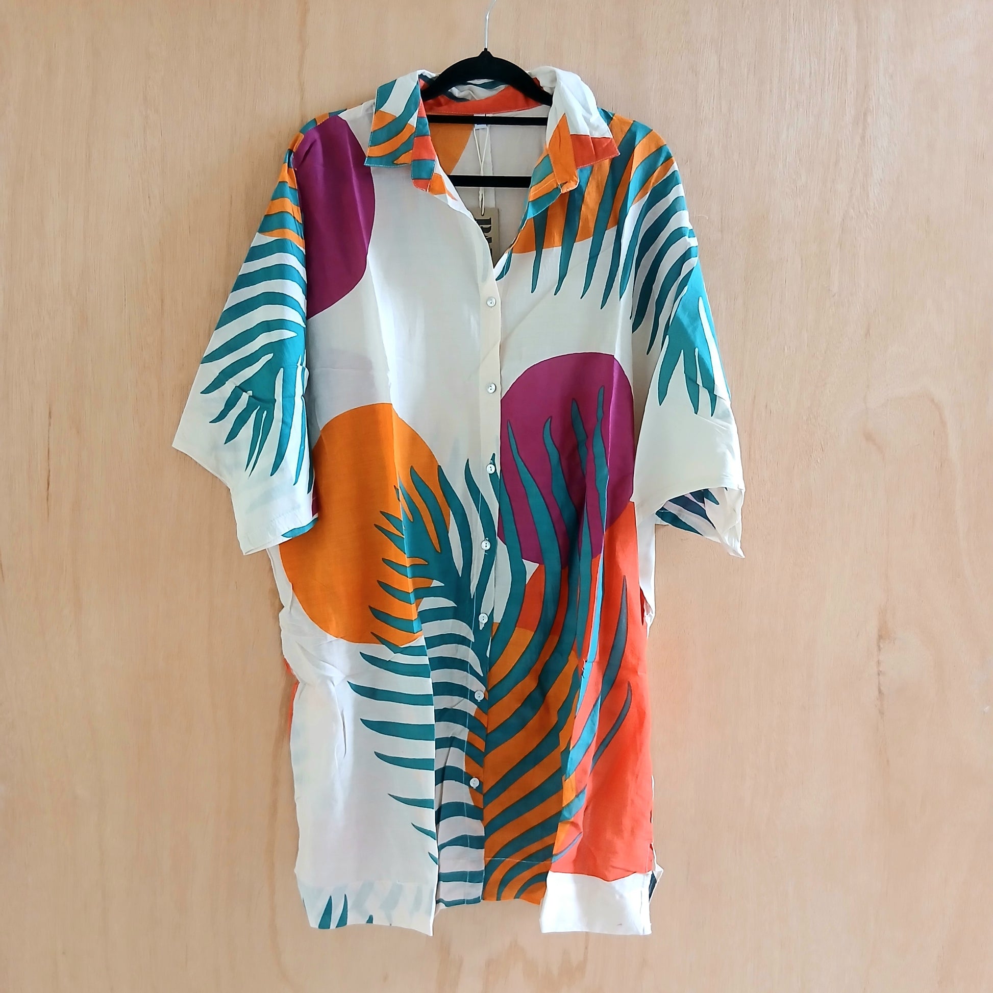 Colourful Palm Cotton Shirt 64409