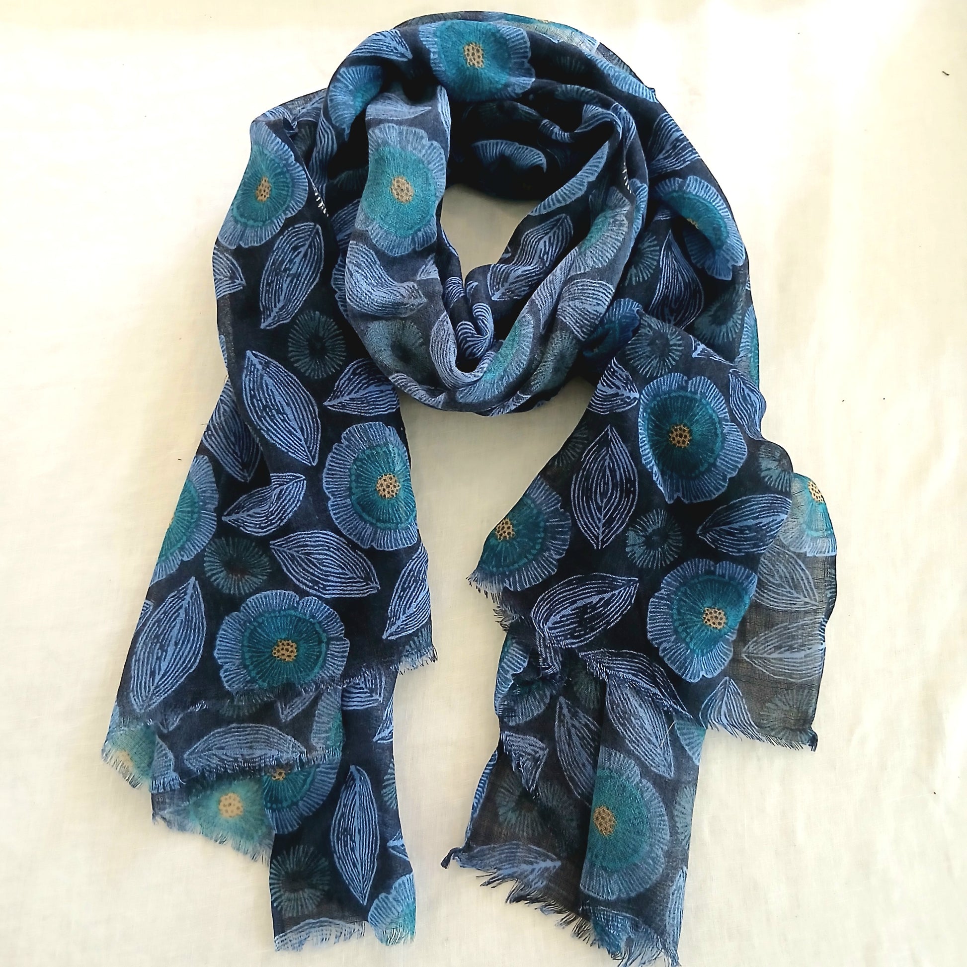 Wool Silk Mix Scarf - WS-1057