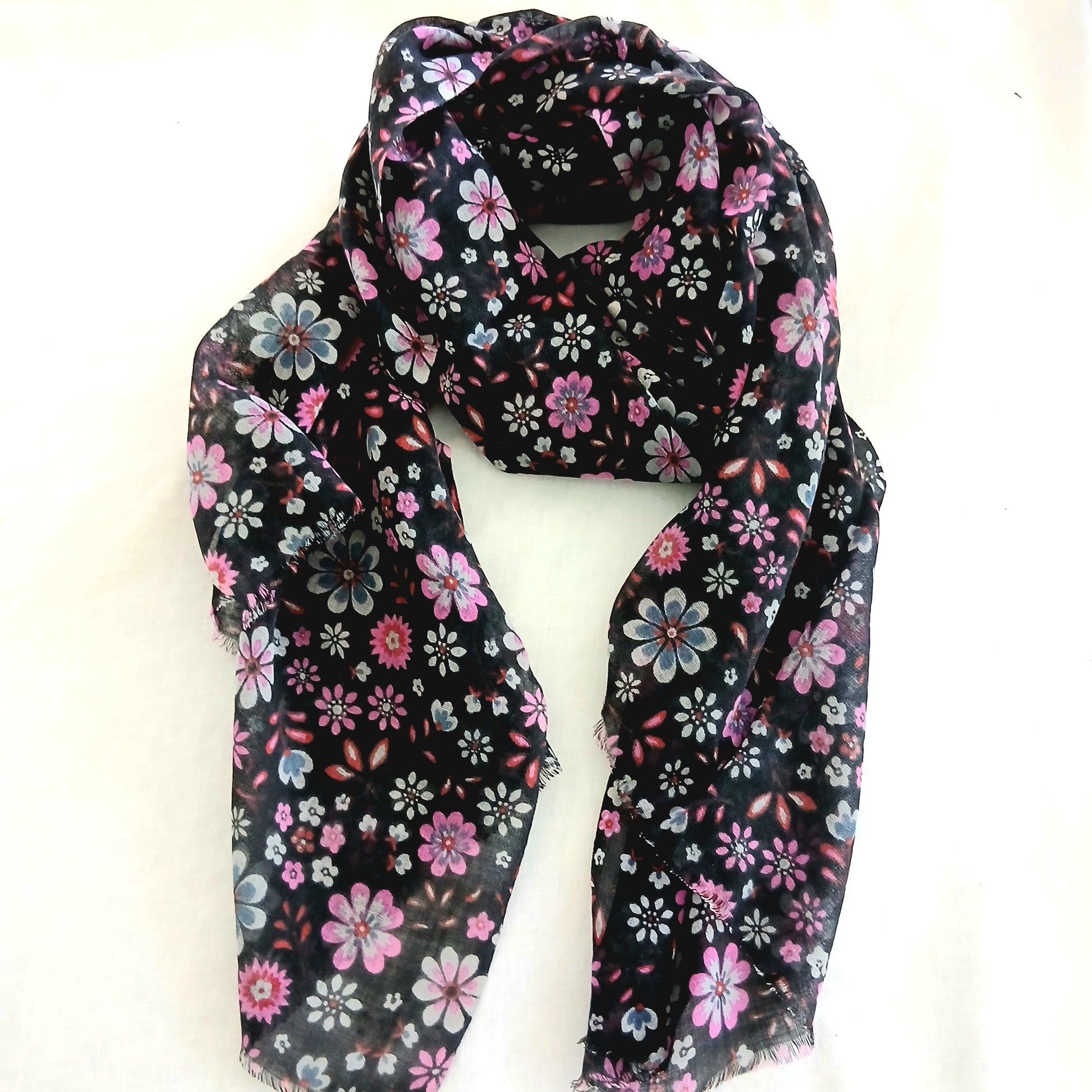 Wool Silk Mix Scarf - WS-1056
