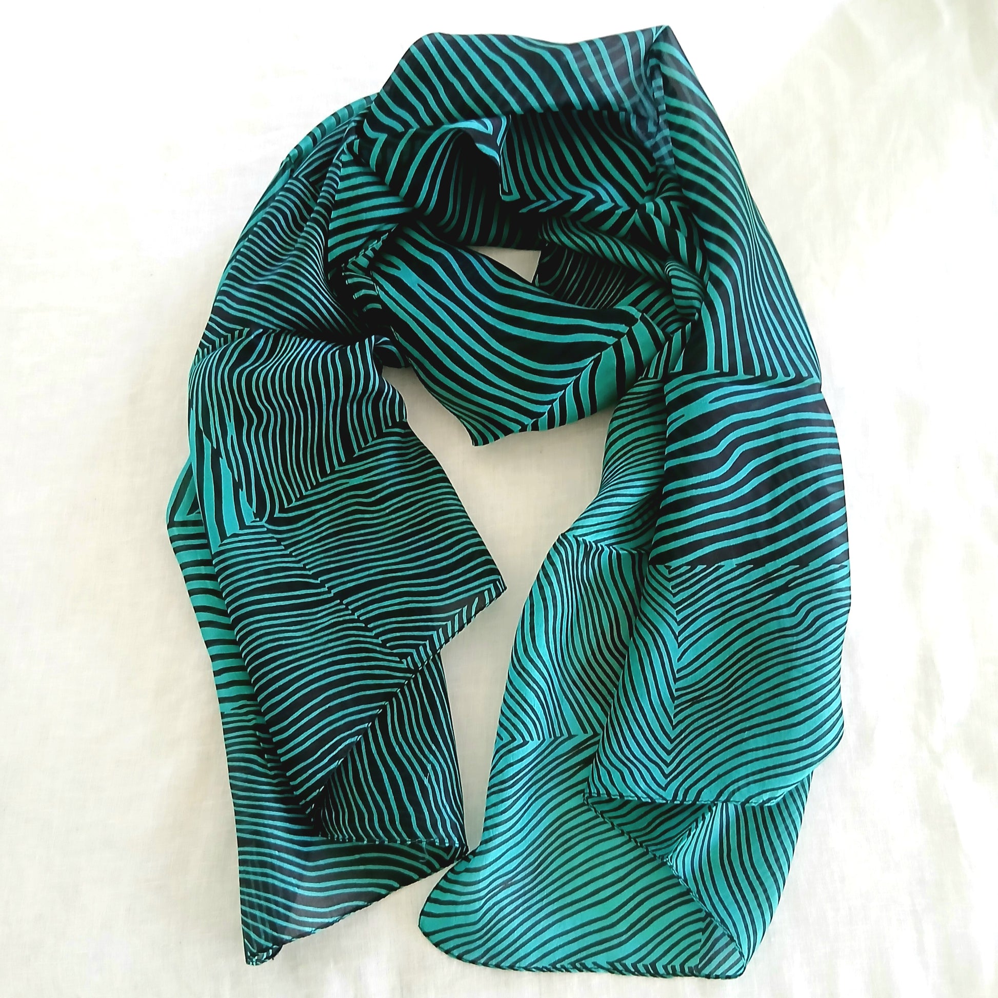 Silk Scarf - Teal ZS-1014/L