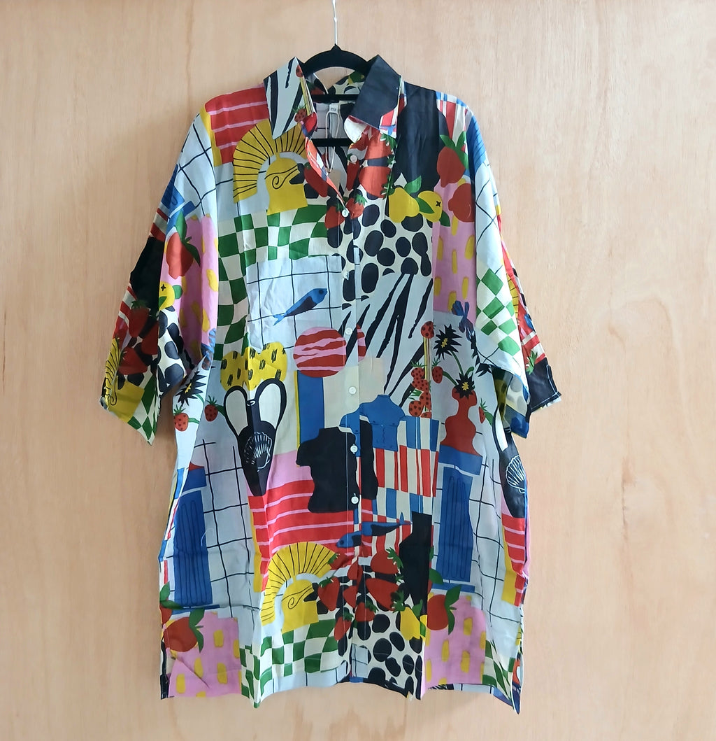 Palme Cotton Printed Maxi Shirt - 65950