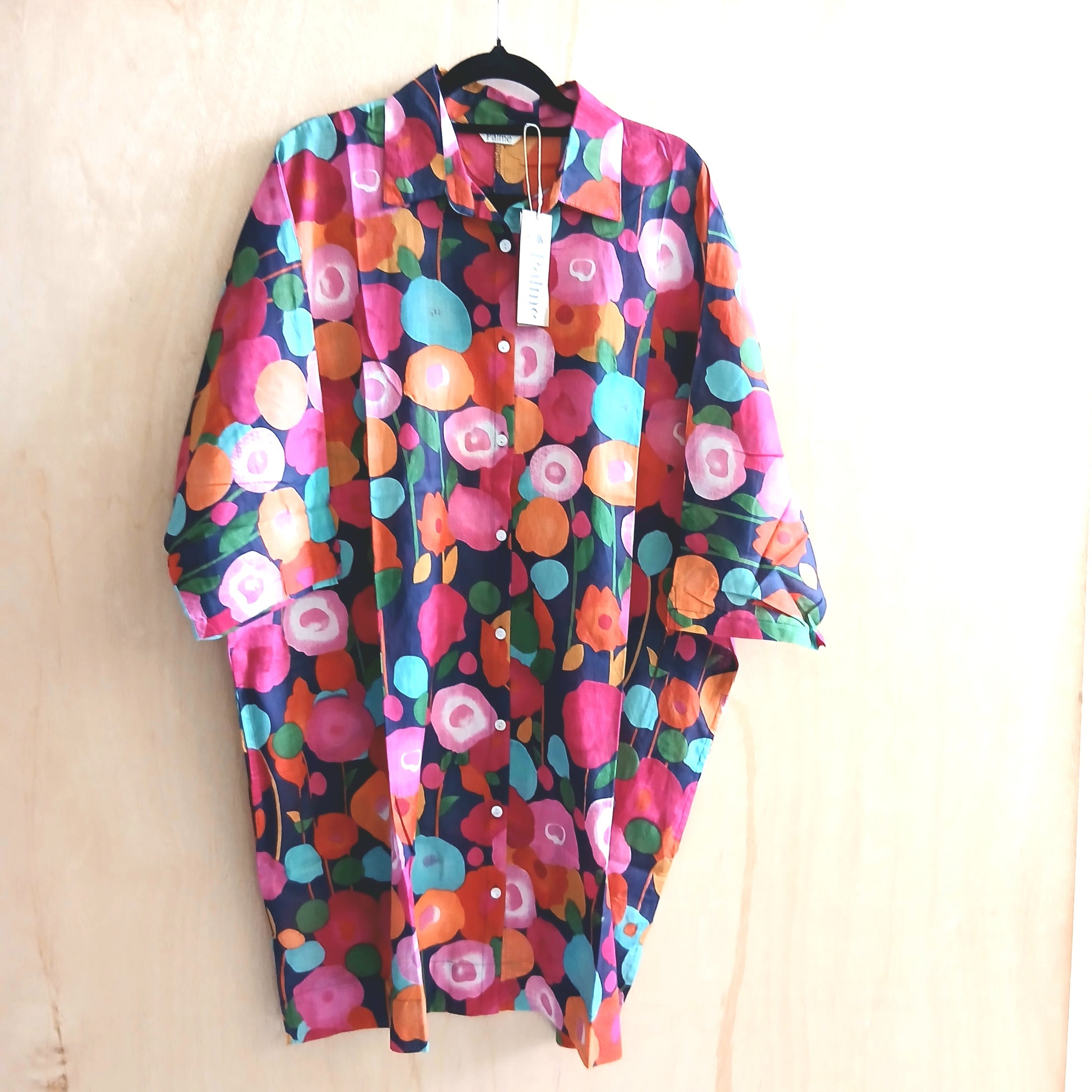 PRE-ORDER Printed Cotton Maxi Shirt 67146