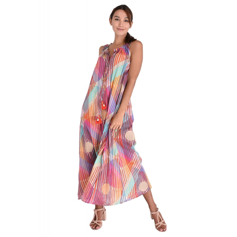 PRE-ORDER Sleeveless Long Cotton Dress 67032