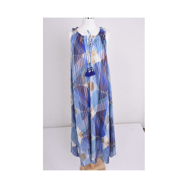 PRE-ORDER Sleeveless Long Cotton Dress 67032