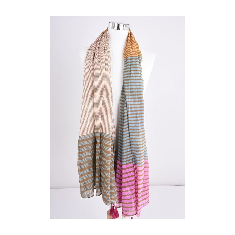 PRE-ORDER Striped Patterned Scarf 67260