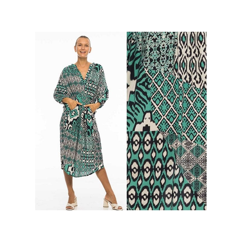 Tunisian Collar Dress Viscose 65860