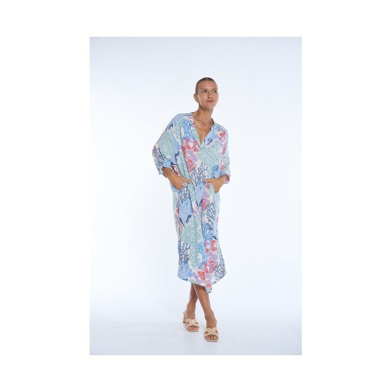PRE-ORDER Tunisian Collar Viscose Dress - 67795-0577