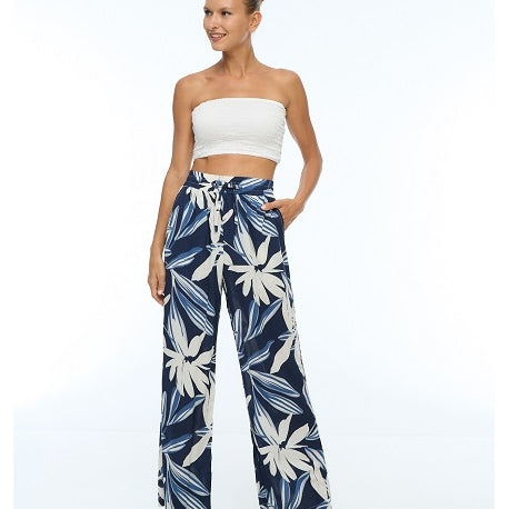 PRE-ORDER Printed Pants with Elastic Waist 66998