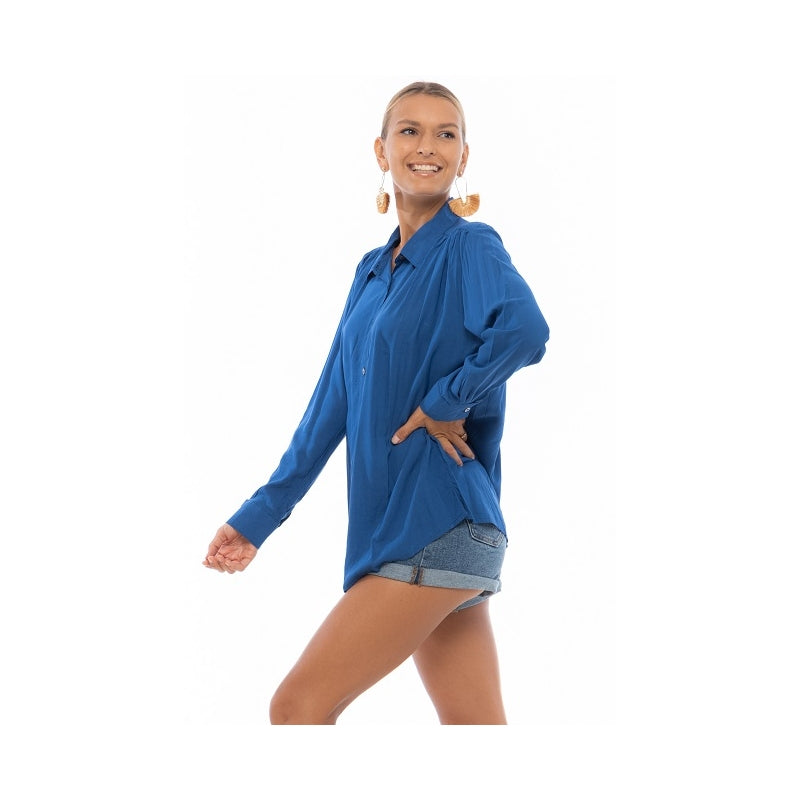 Classic Thin Long-sleeved with Buttons Viscose 63733