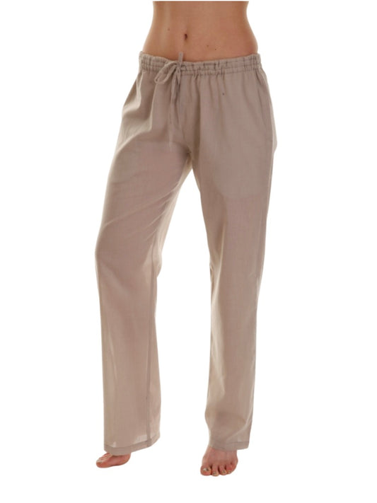 Palme Cotton Pant Smocked Waist + Pockets - Tan