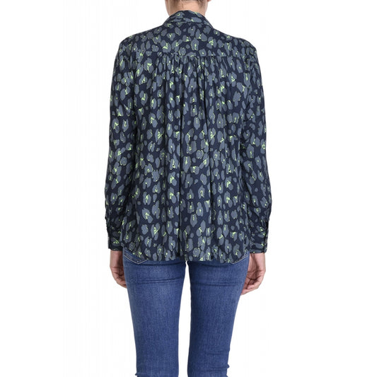 Vert Fonce Viscose Printed Shirt