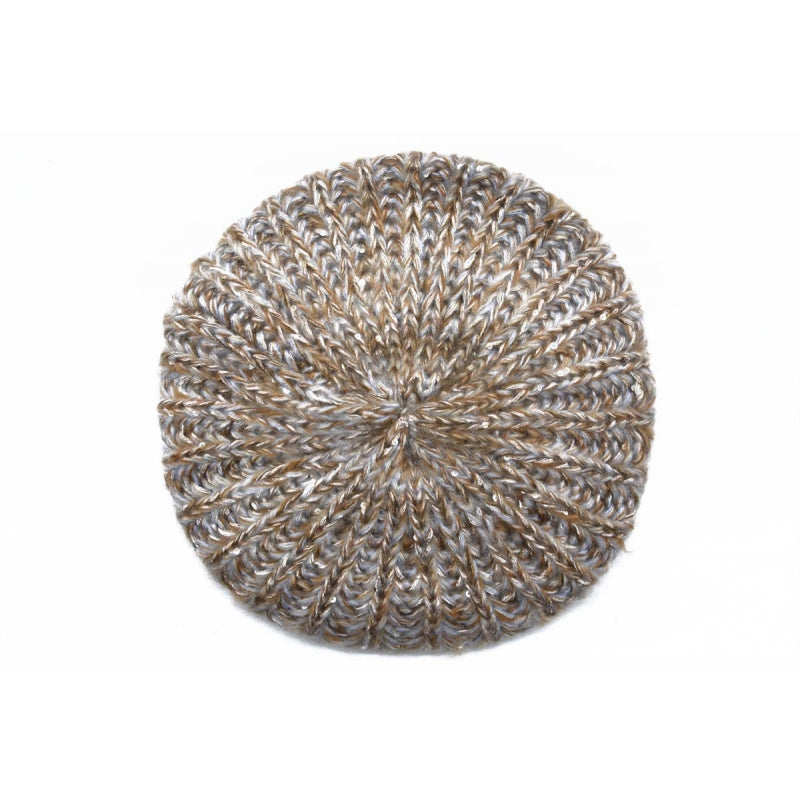 Gris Clair Knitted Acrylic with Lurex Beret 58818-1200