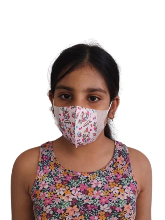 Non-Woven Girls Printed Mask - Pack of 10 (Medium fits 10-16 years)