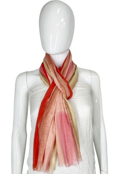 COOL COTTON NARROW WIDTH SCARF-RED MULTI