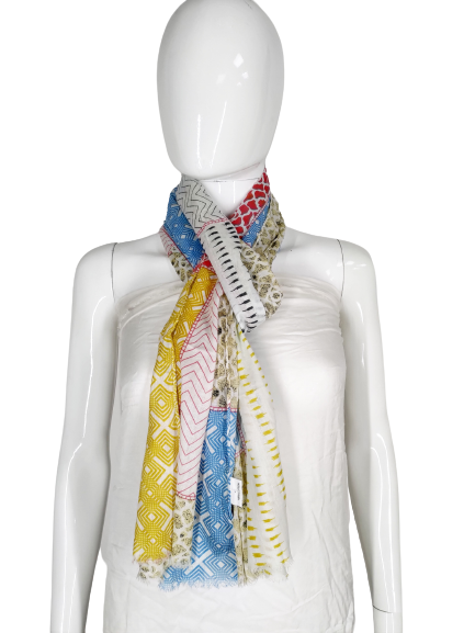 COOL COTTON NARROW WIDTH SCARF- multi