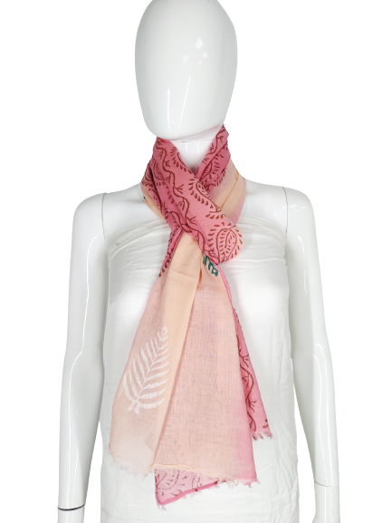 Cool Cotton Narrow Width Scarf- pink