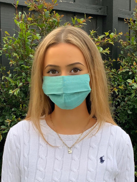 3 Layer Cotton Mask - Mint