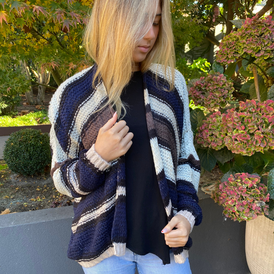 Knit Cardigan - Navy