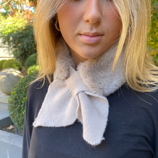 Faux Fur Neck Wrap - Mocha