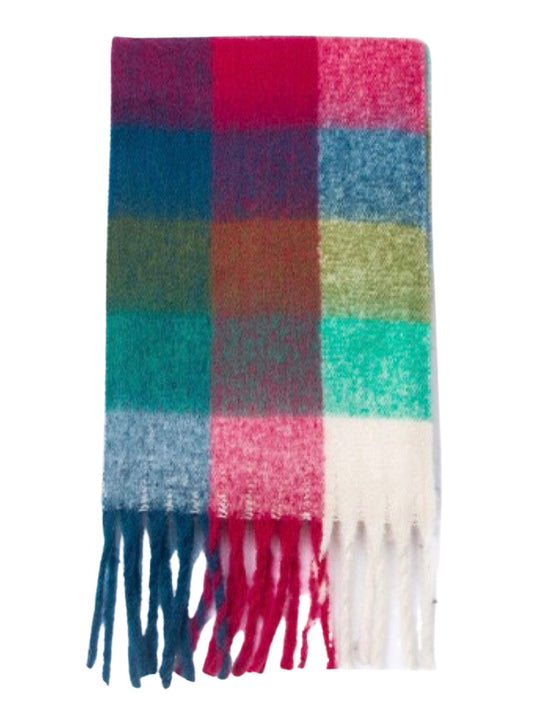 Winter Scarf - Fuschia /Teal