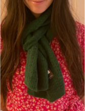 GREEN NARROW SCARVE