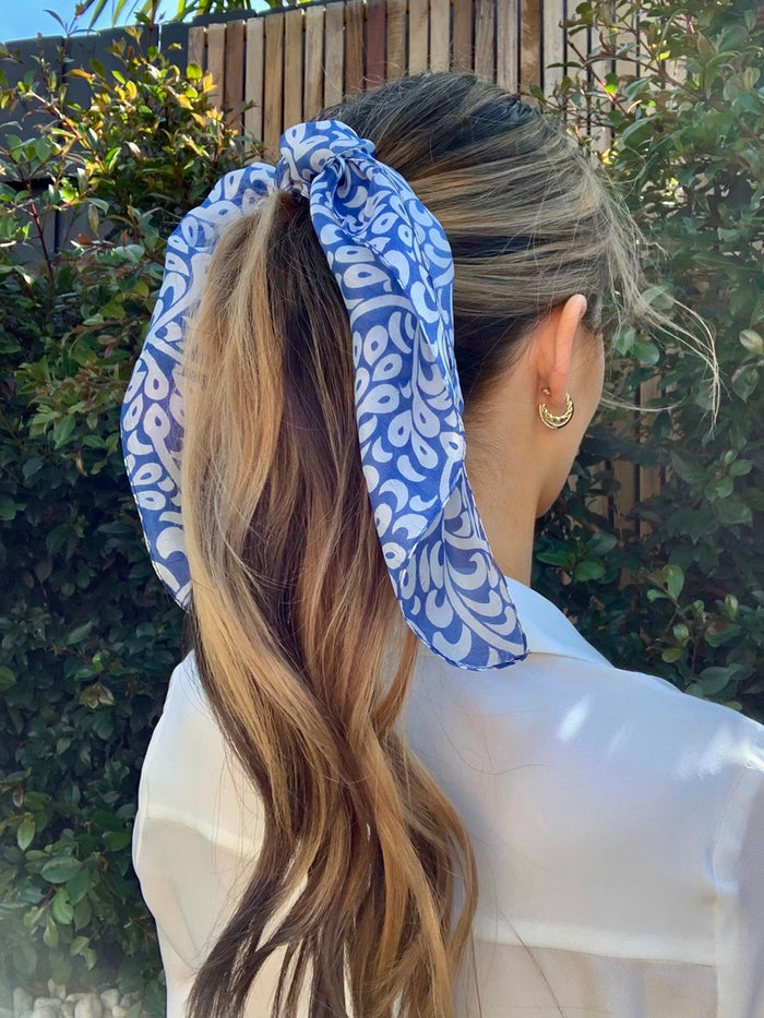 Silk Neck & Hair Tie - Royal Blue