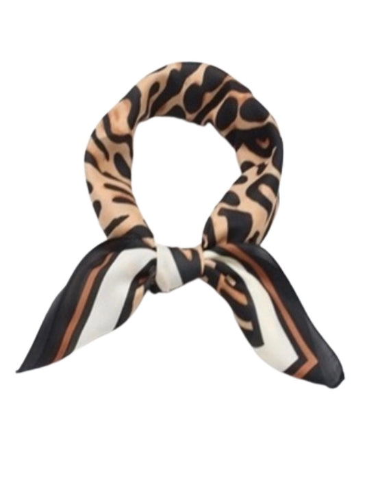 Palme Ocelot Petite Square Scarf - Dark Brown