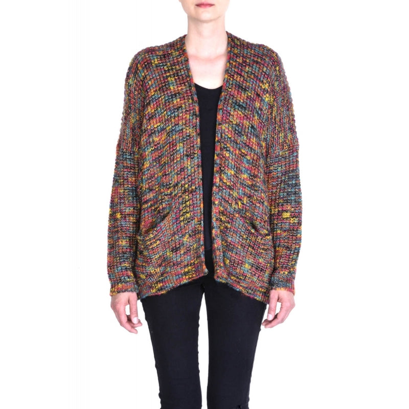 Multi Fonce Knitted Acrylic Cardigan