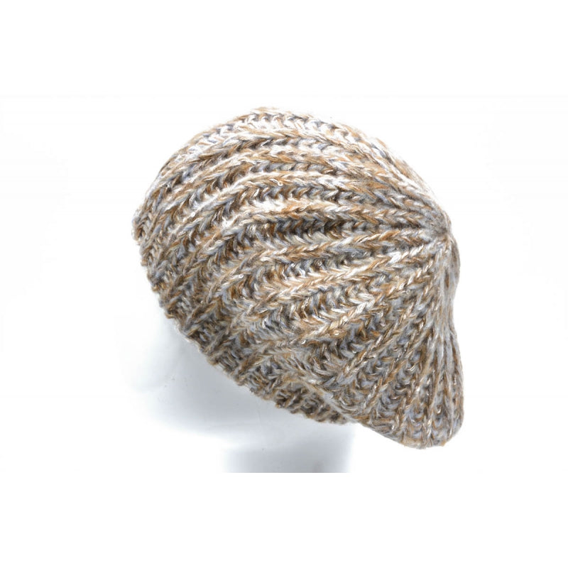 Gris Clair Knitted Acrylic with Lurex Beret 58818-1200