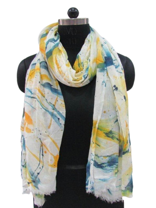 Cotton Speckle Scarf - Teal Splash