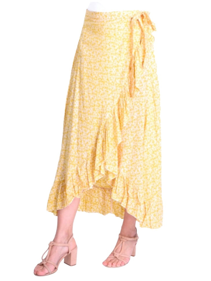 Palme Wrap Skirt - Yellow