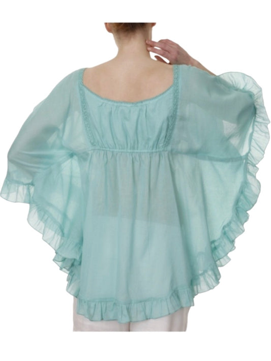 Palme Cotton Swing Top - Aqua