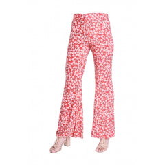 Seventies Printed Viscose Trousers - Rouge Clair
